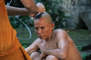 Monks preparing for celebrations, Cambodia