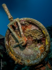 Manouver telegraph's close-up, Chuuk, Micronesia